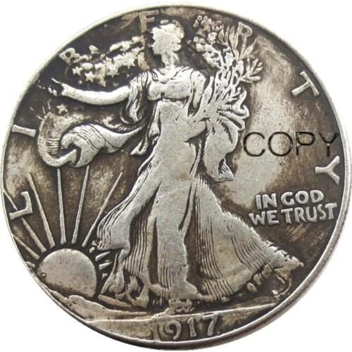 US 1917PSD Walking Liberty Half Dollar Silver Plated Copy Coins