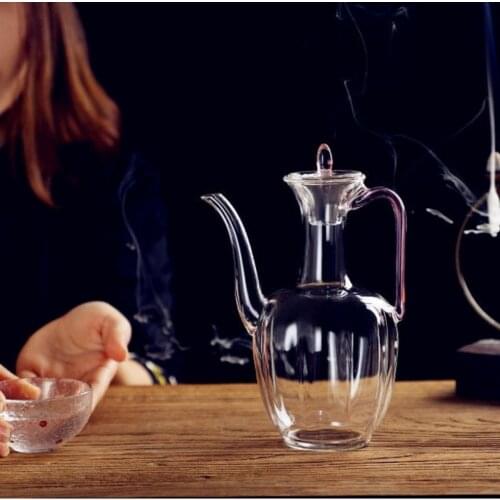 Glass Tea Set Heat Resistant Glass Tea Infuser Tea Pot Double Wall Glass Cup Kung Fu Tea Set Puer Kettle Gas Stove Teapot