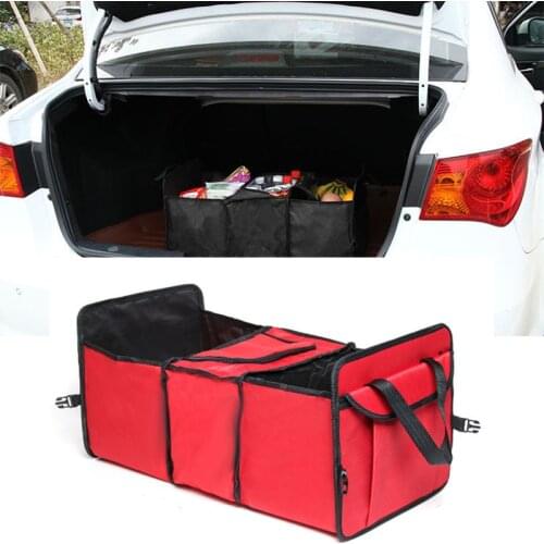 Universal Collapsible Car Trunk Storage Organizer Box Waterproof Aluminum Foil Insulation Foldable Car Trunk Container Bags