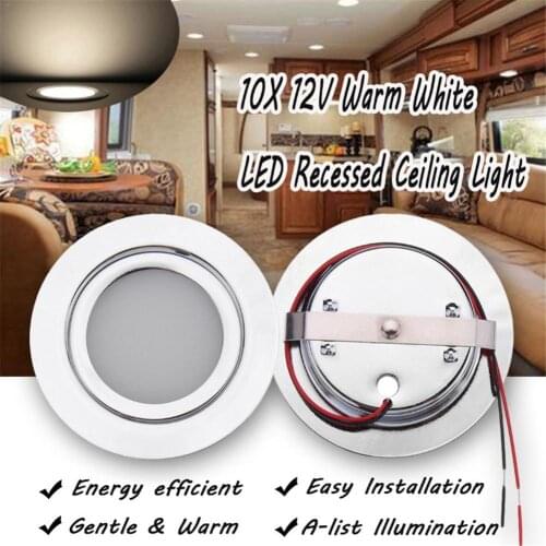 6PCS 12V Universal LED Car Reading Light LED spot light LED Car Styling Night Light car Interior Part for Car Truck RV light