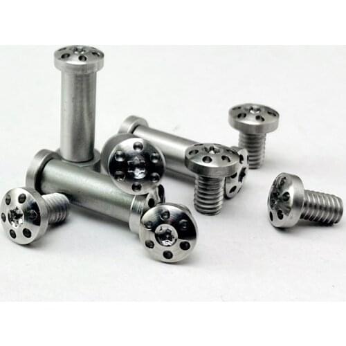 2Pieces stainless steel M4 Fastening screw rivet for CNC cutter DIY Straight pocket knife tools handle Fastening nut