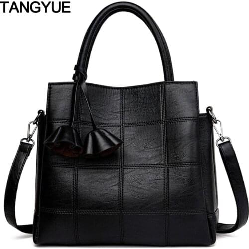 TANGYUE Luxury Leather Messenger Bag Womens Shoulder Bag for Grils Crossbody Handbags Women Clutch Bag Female sac a main
