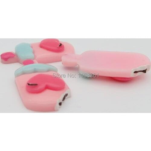 1pcs/lot resin flat back light pink love Icecream 24mm simulation of food Cabochon Scrapbook DIY phone decoration B405-7