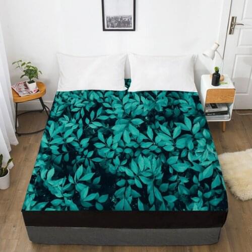 1pc bed sheet Elastic fitted sheet With An Elastic Band 150/180/200/160*200 Mattress Cover Double Bed cover nordic ink