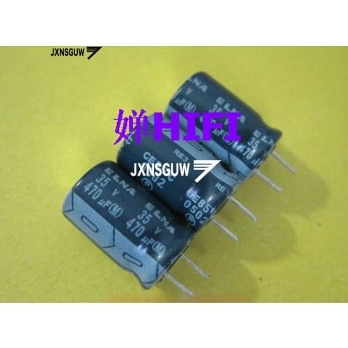 20PCS ELNA RE3 35V470UF 10X16MM Dark audio Aluminum electrolytic capacitors 470uF/35V 85 degrees 470UF 35V