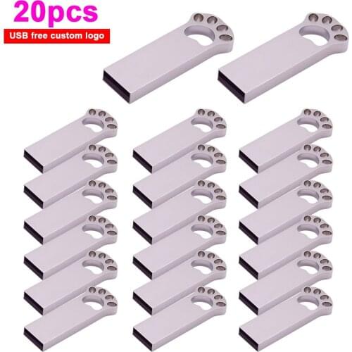 20pcs/lot Real Capacity Metal Pen Stick USB 2.0 Flash Drive Memory Stick 4GB 8GB 16GB 32GB 64GB Free Custom Logo Business Gifts