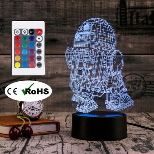 3D Led Novety Lighting Creative Gift Night Light Table Lamp Robot Light Led Home Corridor Hotel Party Atmosphere Lights