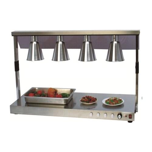 4 head food warmer lamp Luxurious buffet heating Lamps All stainless steel body