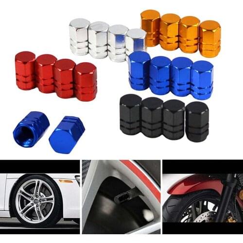4 Pieces Car Tire Stem Valve Caps Aluminum Wheel Tyre Covers Car Truck Bike Auto Accessories Dustproof American Air Caps