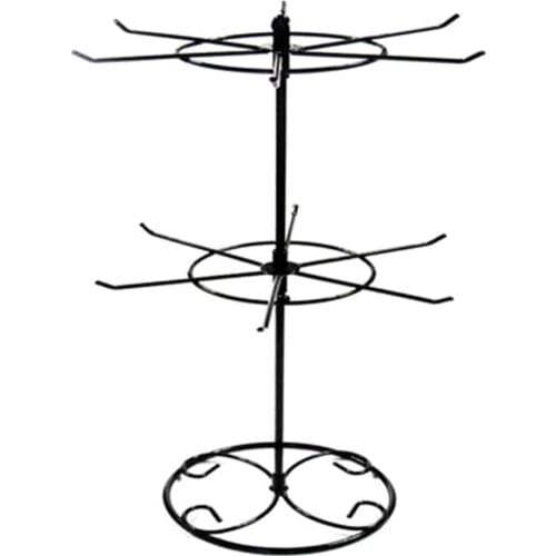 50% Hot Sales 2 Tiers Rotating Detachable Metal Necklace Bracelet Jewelry Display Rack Stand