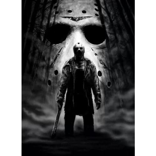 5D DIY Diamond Painting jason voorhees mask Cross Stitch 3D Full Drill Diamond Embroidery Craft Kits Mosaic Kit Home Decor Gift