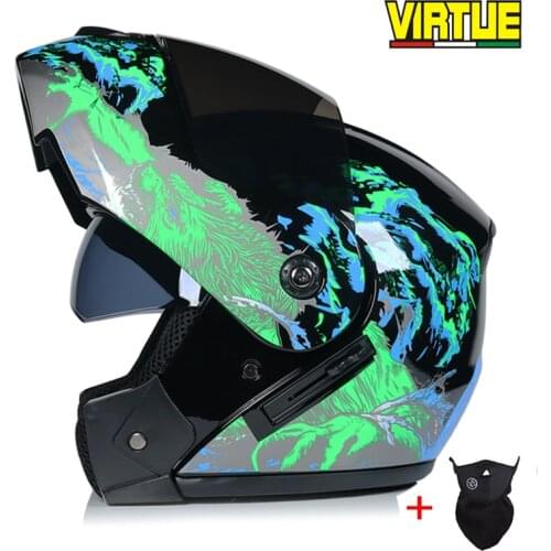 Safe full face helmet motorcycle helmet Flip up helmet with inner sun visor everybody affordable