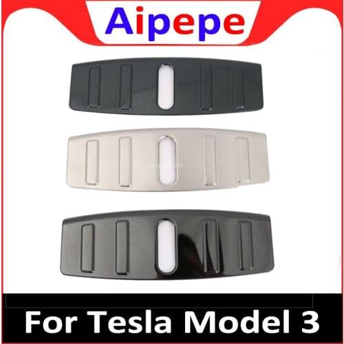 For Tesla Model 3 2018 2019 Car Styling Auto Accessories Steel Front Engine Hood Inner Bumper Protector Guard Sill Plate Cover