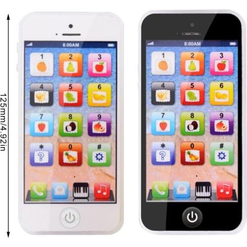 English Music Simulation Learning Light Toy Mobile Phone Story Machine Early Education Toy Mobile Phone With USB Cable