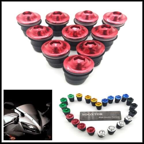 Motorcycle Windshield Windscreen Fastener Spike Bolts kit Screw Nuts for MV Rivale 800 TuRismo YAMAHA TWIN THRUXTON R Steve