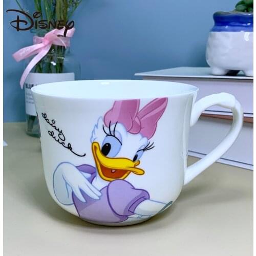 Disney Mugs Donald Duck Printed Ceramic Mugs Home Office Large Capacity Breakfast Milk Mugs Heat Resistant Coffee Mugs