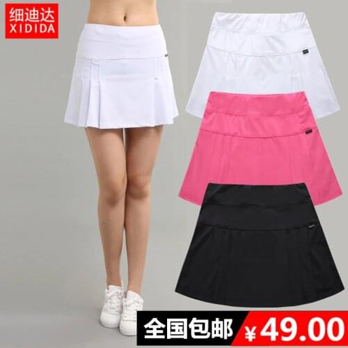 Summer Sports Women Running Badminton Tennis Half-length Skirt Breathable Fitness Pleated Golf Skirt