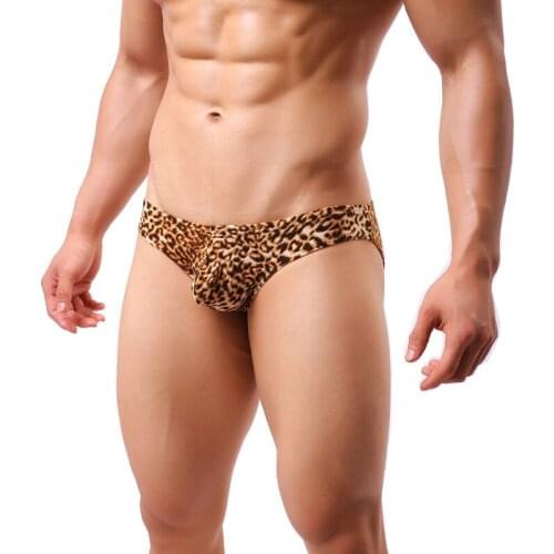 Top Sell Leopard Mens Brief Modal Pants Underwear Trousers Mens Sports Casual Sexy Pants Mens Charm Comfortable Briefs Short