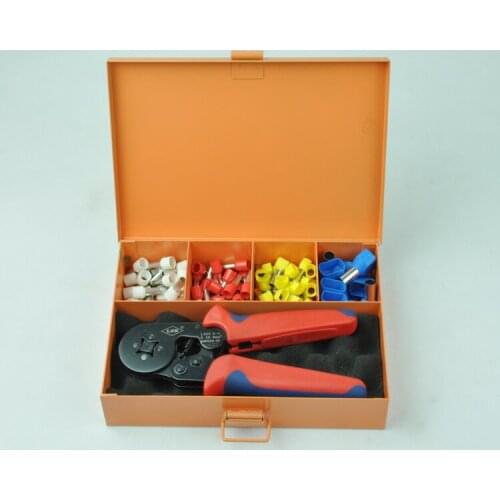LSC8-6-4TH Crimping tool sets with self-adjusting crimping pliers for 0.25-6mm2 cable ferrules tool box