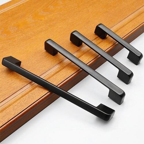 Furniture Cabinet Handles American Style Solid Kitchen Cupboard Pulls Drawer Knobs Hardware Handle Aluminum Alloy