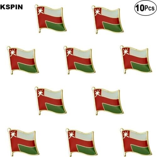 Oman Flag Lapel Pin Flag badge Brooch Pins Badges 10Pcs a Lot