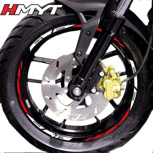 Suitable for YAMAH motorcycle wheel hub sticker wheel edge color reflective strip waterproof personality 12 inch wheel rim Deca