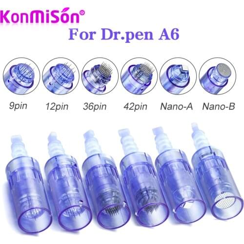 Needle Cartridge For Dr pen A6 Nano/9 pin/12 pin/36 pin/42 pin Micro Needle Replacement Head Derma Pen Tattoo Tip Replacement