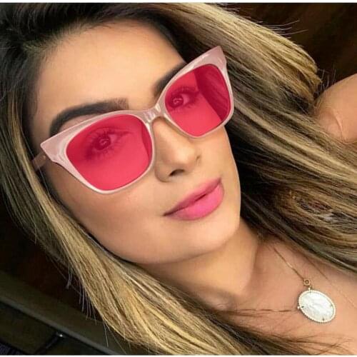 2020 New Oversized Cat Sunglasses Women Brand Designer Luxury Big Frame Eyewear Female Red Green Square Men Goggles Eyeglasse NX