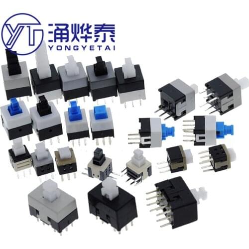 YYT 5.8*5.8mm Key switch 5.8*5.8 self-locking/non-self-locking switch high head/flat head 6pin/3pin DIP type SMD type