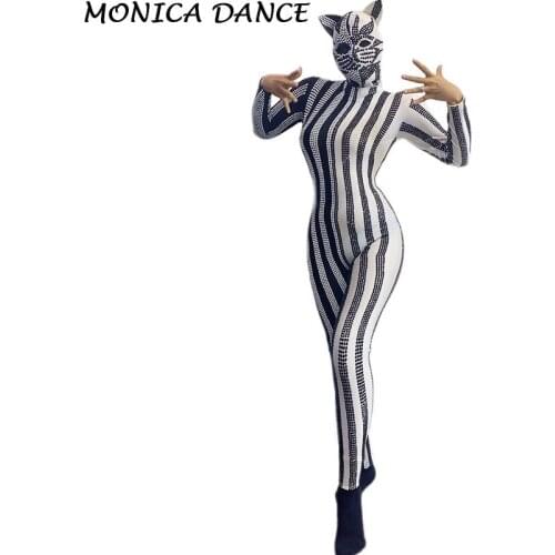 Sexy Stage Women Gogo Dance Jumpsuit Stage Costume Bar Nightclub DJ Singer Dancer Halloween Cosplay Costumes Rave Clothes