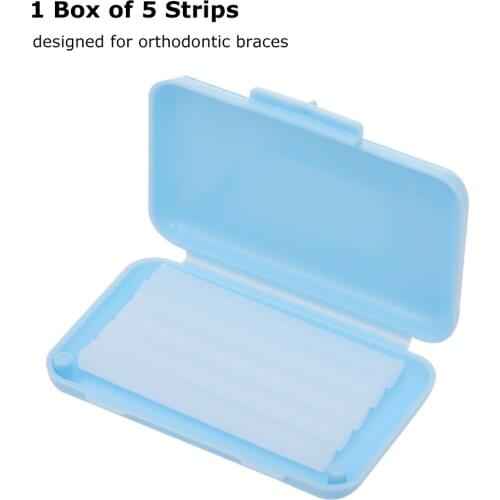 10PCS Teeth Wax Kit Pain Relief for Orthodontic Braces Wearers 1 Box of 5 Strips Dental Wax for Oral Care