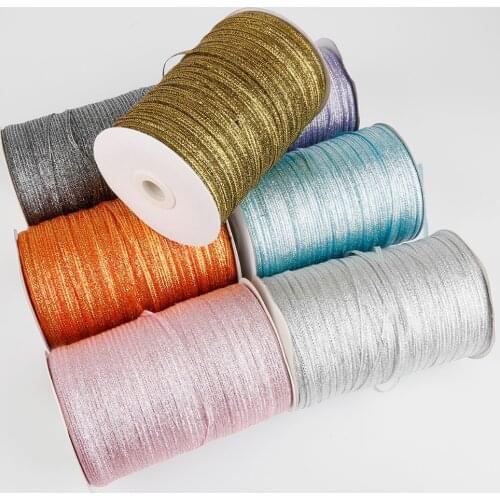 20Yards/Lot 3mm width glitter ribbon gift packing belt wedding party Christmas embellishment ribbon sewing accessories