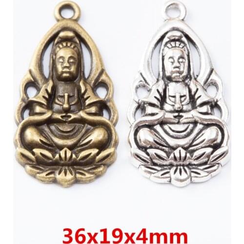 5 pcs Guanyin alloy pendant DIY charm Fashion Bracelet Necklace Jewelry Accessories 7042