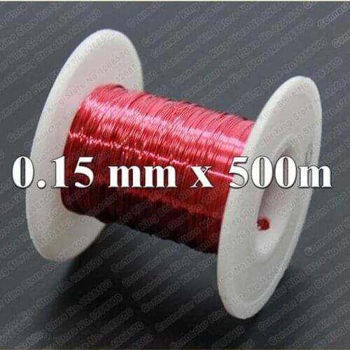500 m 0.15 mm red new polyurethane enameled copper wire QA-1-155 copper wire 0.15 x 500 meters/pc