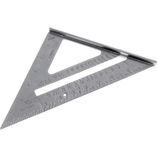 7 Inch Aluminium Alloy Right Angle Triangle Ruler with 0.1 Accuracy and 1Scale Value for Industrial Measurement