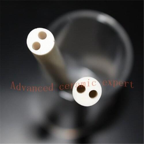 99.5%Al2O3 High Thermal Corundum Tube 4.0*1.2*10mm/Round Double-Bore Alumina Tube/Insulating Ceramics For Thermocouple Sensors