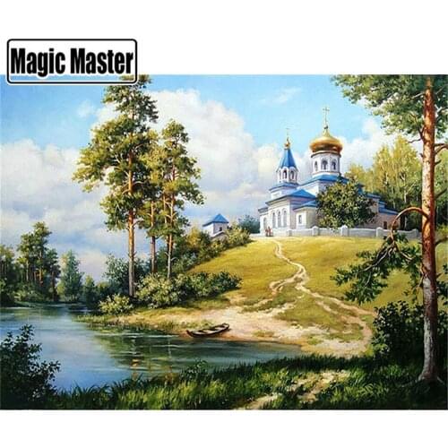 Diamond Painting Summer Scenic Handmade Home Decor Full Round Drill Diamond Embroidery Sale Landscape Picture Rhinestones