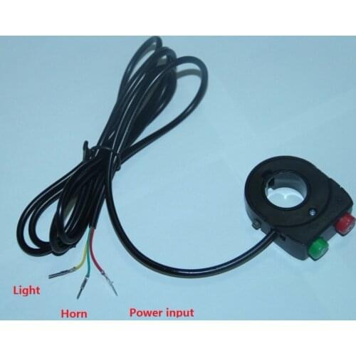 Eelectric bicycle Scooter Light &Horn Switch 22mm 7/8" Handlebars ATVs Dirt Bike