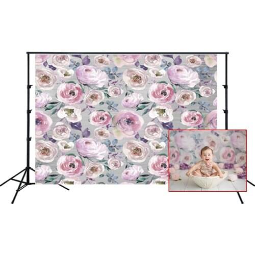 Photography Backdrop Floral Pattern Background Oil Painting Flowers Wallpaper Decoration Girl Baby Kids Photo Studio Background