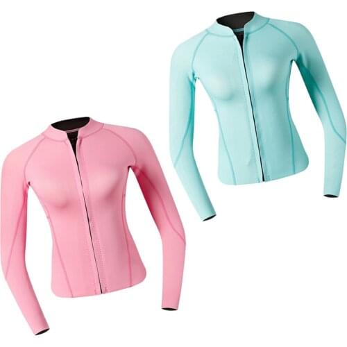 2Pieces Neoprene Wetsuit 2mm Women Scuba Diving Thermal Wetsuit UV Protection Top Jacket Suit Wetsuits