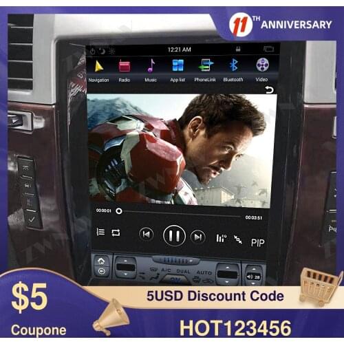 For Cadillac Escalade 06-12 Tesla Style Android 9 Car GPS Navigation HeadUnit Auto Stereo Multimedia Player Radio Tape Recorder