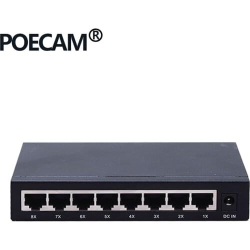 Steel Case Gigabit Ethernet Switch Desktop RJ45 RTL8370 chipset 10/100/1000mbps Lan Hub Network Switch Gigabit 1000mbps 8 Port