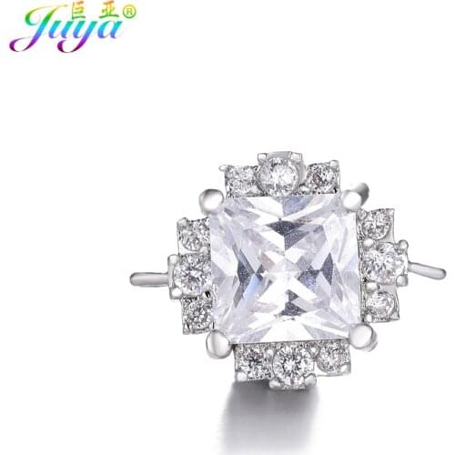 AAA Cubic Zirconia Jewelry Components Gold/Rose Gold Decoration Cz Connectors Accessories For Earring Bracelet DIY Making