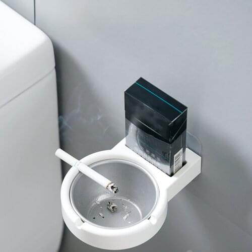 Wall Mounted Stainless Steel Ashtray Bathroom Cigarettess Garbage Bag Holder Storage Rack Convenient To Install YXD
