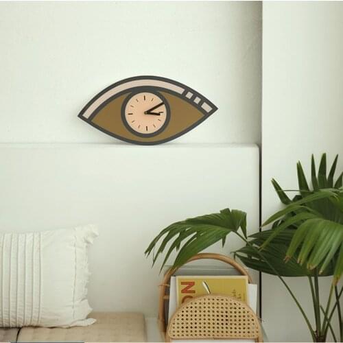 Nordic Style Living Room Study Wall Clock Creative Eye Home Desktop Clock Watch Bedroom Clock Childrens Room Decoration Gift