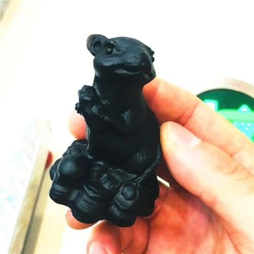 Natural obsidian quartz mouse hand-carved crystal polishing stone healing stone DIY home decoration