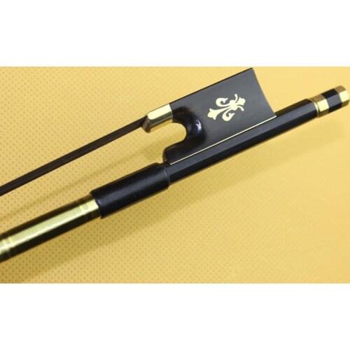 New black Carbon fiber violin bow 4/4 full size black horse hair Ebony Frog