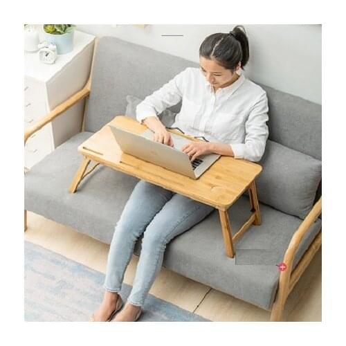 Cooling computer desk small table bed bamboo folding table dorm with lazy table study desk