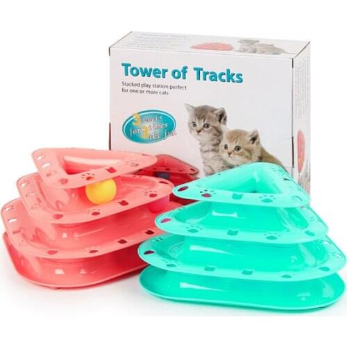 Cat Turntable Cat Toy Turntable Ball Three Layers Funny Cat Stick Pet Kitten Toy