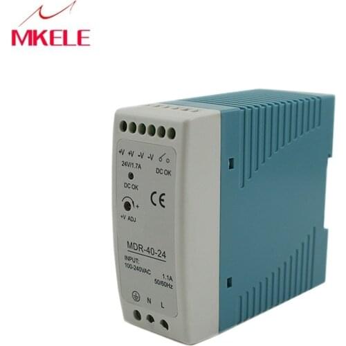 MDR-40 5 V 12 V 24 V 40 W Enkele Uitgang Industriele DIN Rail Voeding Ac Dc Converter Mini Size Switching Power